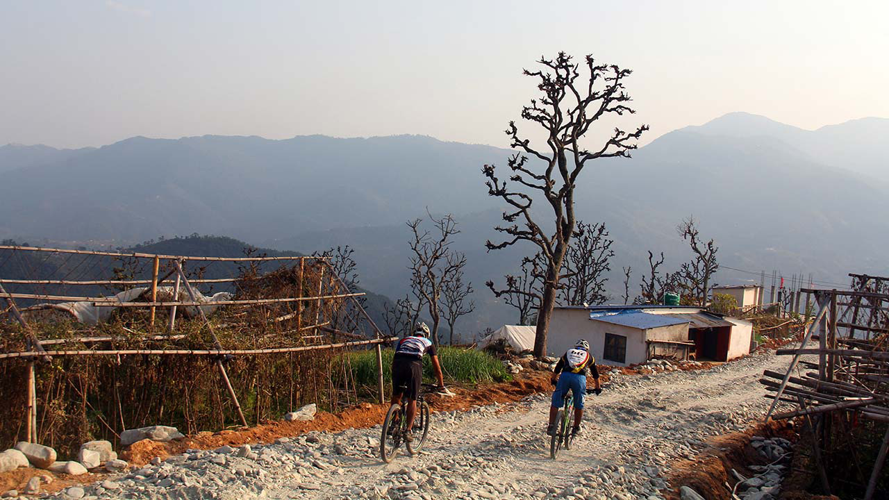 Pokhara to Kathmandu mountain biking